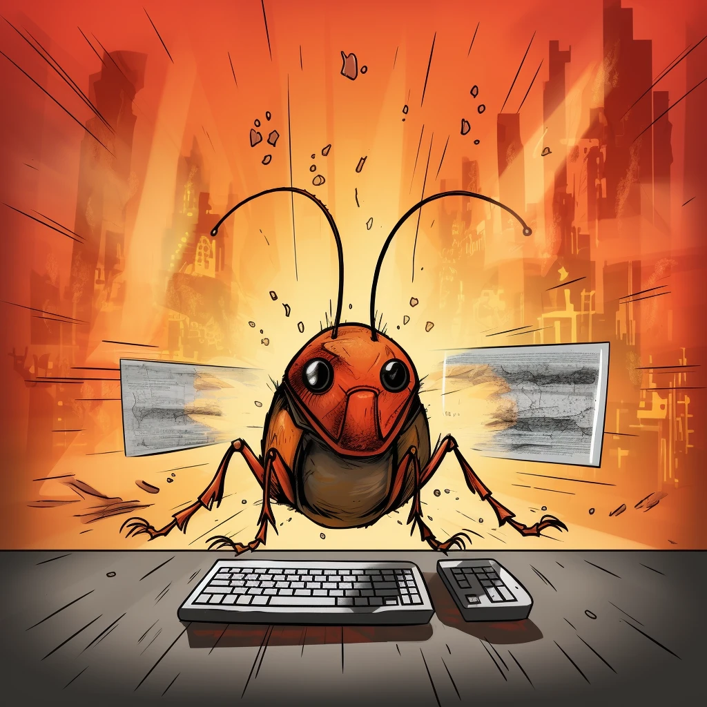 Midjourney’s (fairly satisfying, tbh) rendition of a cockroach using Excel in an apocalypse.